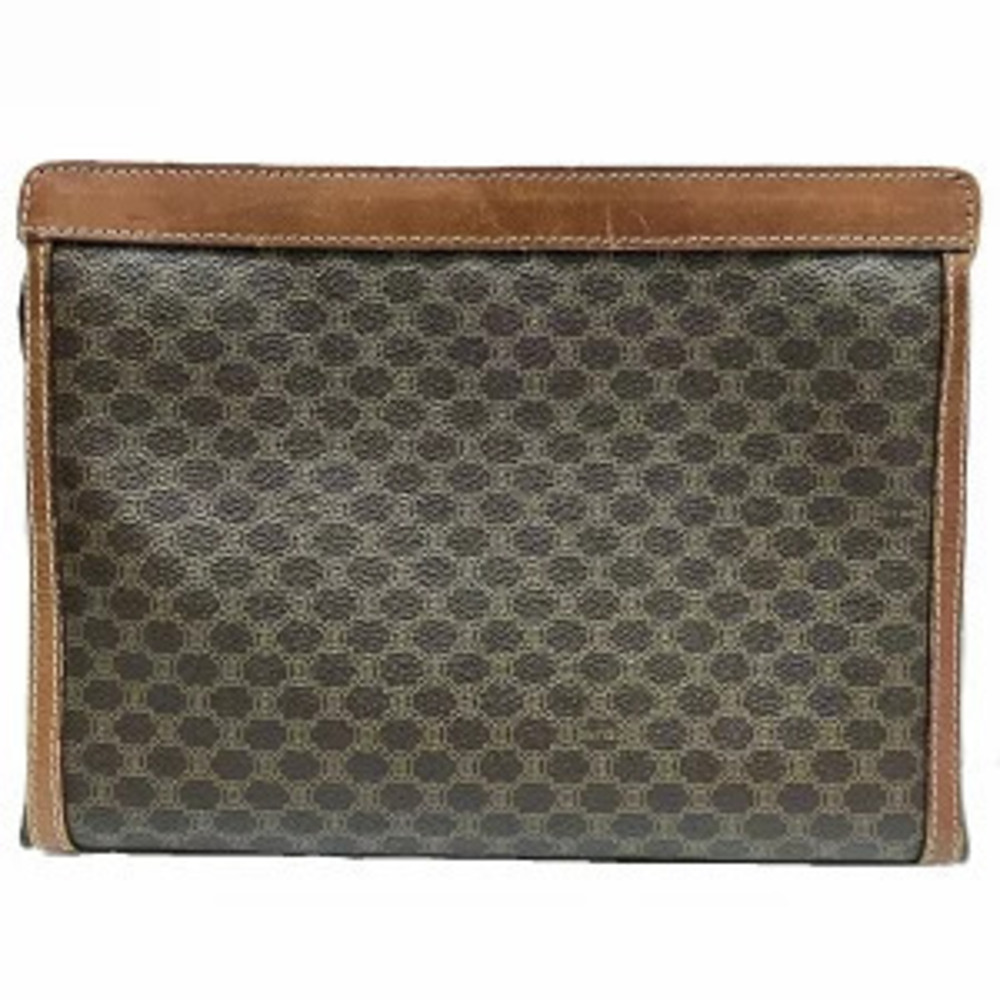 Celine Shoulder Leather Macadam Bag Brown